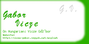 gabor vicze business card